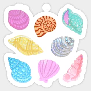 Glitter Seashells Sticker